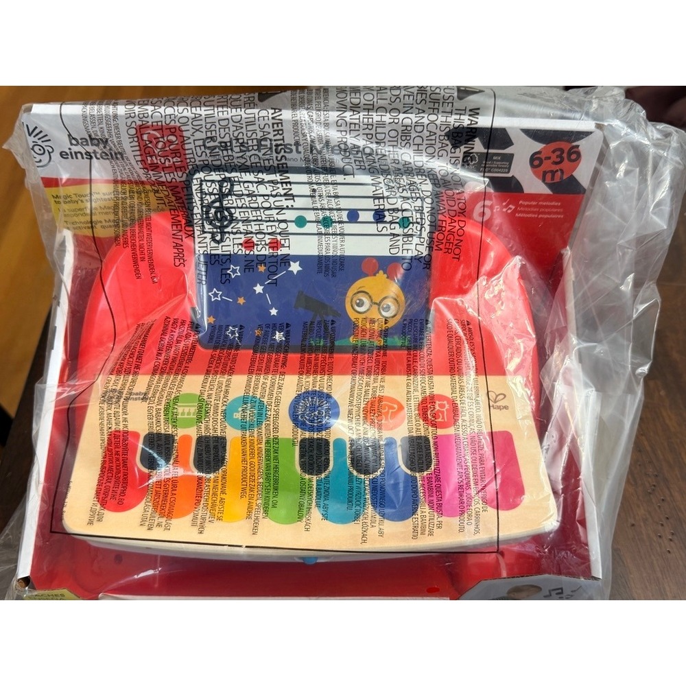 Baby Einstein Cal's First Melodies Piano Unisex 6-36M Red Wood Magic Touch NWT - Picture 2 of 3